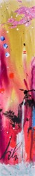 The Calling Gift I/3 TRIPTYCH by Danielle O'Connor Akiyama - Glazed Original Painting on Box Canvas sized 10x48 inches. Available from Whitewall Galleries